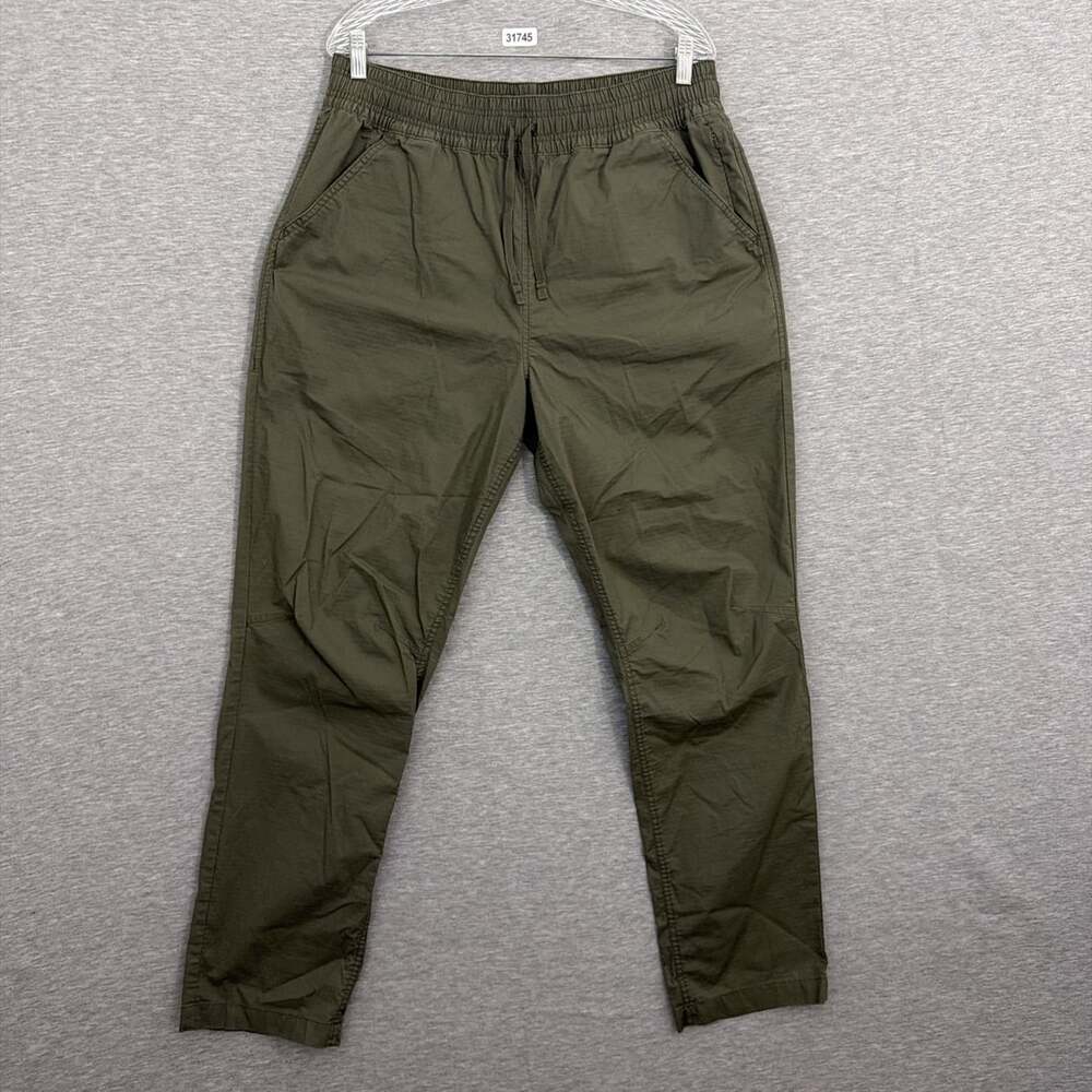 prAna Womens Size Large Green Palisades Ripstop Elastic Waist Pants